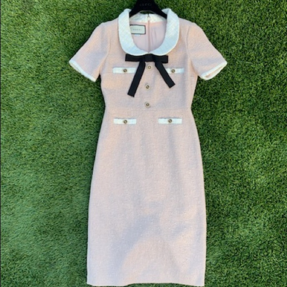 Gucci Tweed Midi Dress